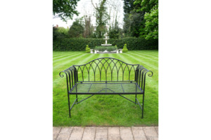 Black Metal Bench