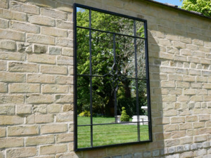 Garden Mirror With Flower Pattern Centre
