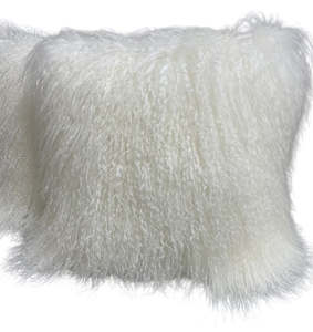 Tibetan Lambs Wool Cushion - Ivory