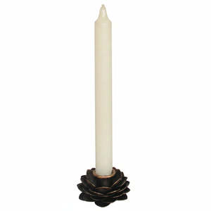 Black Rose Tapered Candle Holder