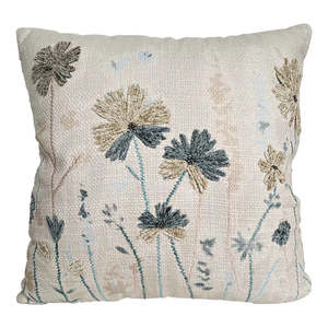 Wildflowers Embroidered Cushion