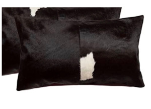 Black And White Rectangular Shape Hide Cushion