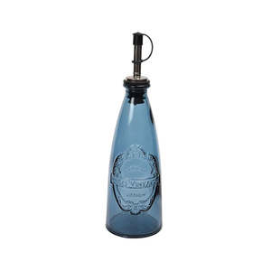 Sintra Recycled Glass Oil Drizzler - Ink Blue