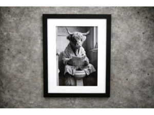 Highland Cow On The Loo - Frame