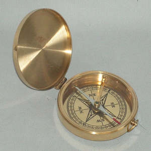 Ornaments: 65mm Brass Compass