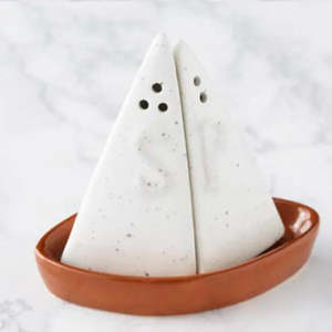 CERAMIC SAILBOAT SALT & PEPPER SET