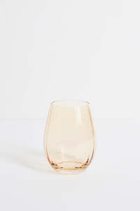 Tableware: Ripple Light Amber Stemless Glass - Set of 2