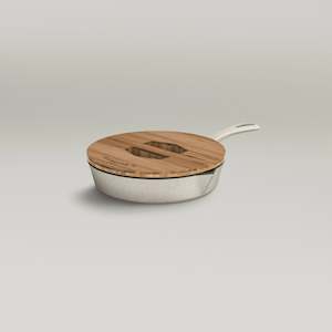 20cm Salt Stone Satin Enamel Lil Legacy Pan & Serving Lid