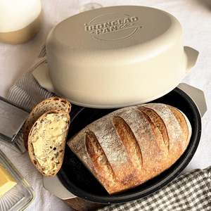 All: Old Dutch | 4.5L Satin Enamel Cast Iron Double Dutch Oven | Salt Stone