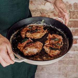 All: Grande Legacy Pan | 36cm Satin Enamel Cast Iron | Salt Stone