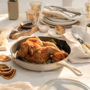 All: Legacy Pan | 28cm Satin Enamel Cast Iron | Salt Stone