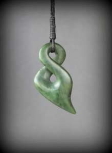 Twist: Greenstone / Pounamu Twist Pendant item #7292