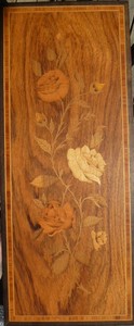 Marquetry Rose Stem Plaque