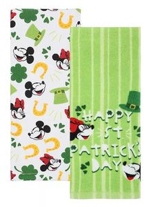 Starbucks In Stock: Disney's Mickey & Minnie 2-pc Kitchen Towel Set by Celebrate Together™ St. Patrick's