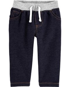 Kids Clothing In Stock: Carters Baby Pull On Knit Denim Pants