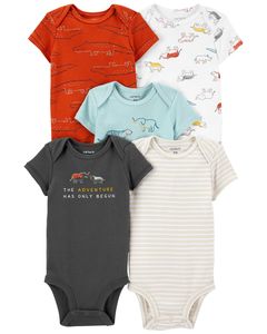 Carters Baby 5-Pack Short-Sleeve Bodysuits
