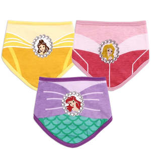 Girls Clothing In Stock: PRINCESS 0-12M 3PK Bibs