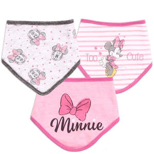 Girls Clothing In Stock: MINNIE MOUSE 0-12M 3PK Bibs