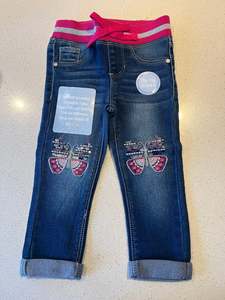 Girls Clothing In Stock: Blue Ink Girls' Varsity Striped Jeans