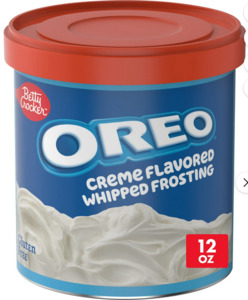 Baking: Betty Crocker OREO Creme Flavored Whipped Frosting, Gluten Free Frosting, 12 oz