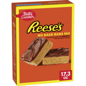 Baking: Betty Crocker REESE'S Peanut Butter No Bake Bars Mix With HERSHEY’S Frosting, 17.3 oz