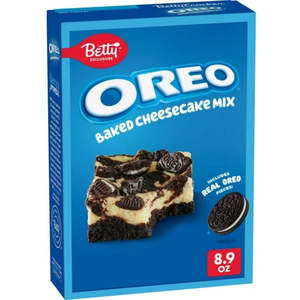 Baking: Betty Exclusives OREO Baked Cheesecake Mix, Includes Real OREO Cookie Pieces, 8.9 oz