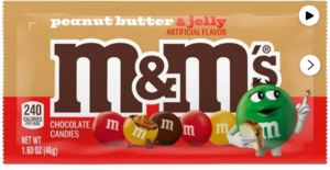 Chocolate Candy: M&M’s Peanut Butter & Jelly Candy 1.63oz