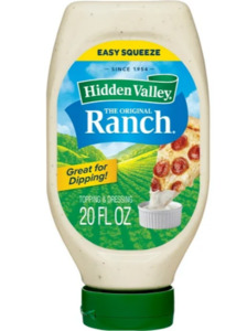 Sauces Dressings: Hidden Valley Gluten Free Original Ranch Dipping Sauce Salad Dressing and Topping, 16 fl oz