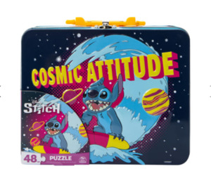 Toys Games: Disney Stitch Lunchbox With Jigsaw Puzzle 48-Count