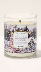 Snowflakes & Cashmere Single Wick Candle