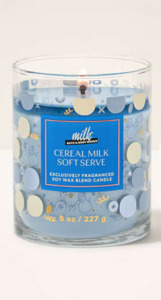 Three Wick Candle: Cereal Milk Soft Serve  Single Wick Candle
