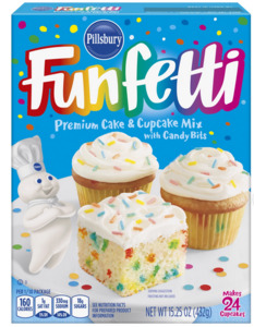 Pillsbury Funfetti Cake Mix with Candy Bits, 15.25 oz Box