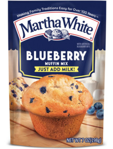 Baking: Martha White Blueberry Muffin Mix, 7 oz Bag