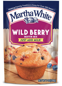Martha White Wildberry Muffin Mix, 7 oz Bag