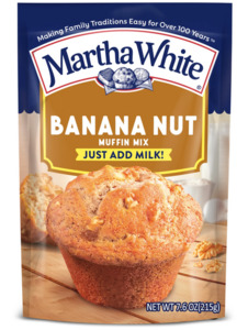 Baking: Martha White Banana Nut Muffin Mix, 7.6 oz Bag