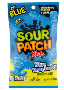 Chocolate Candy: SOUR PATCH KIDS Blue Raspberry Soft & Chewy Candy, 8 oz