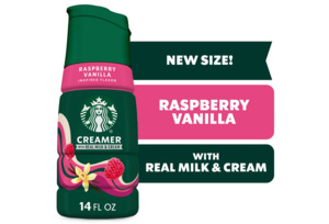 Starbucks Raspberry Vanilla Flavored Coffee Creamer, Liquid Creamer, Dairy Creamer 14 fl oz