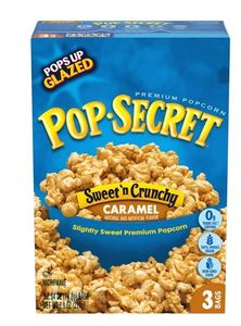 Snacks: Pop Secret Popcorn, Sweet 'n Crunchy Caramel Microwave Popcorn, 2.64 oz Bags, 3 Ct