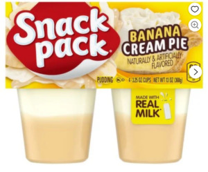 Snack Pack Pudding Banana Cream Pie 4 ct