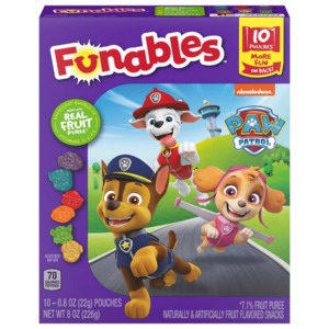 Snacks: Funables Fruity Snacks, PAW Patrol, Assorted Fruit, Flavored Snacks, 0.8 oz 10ct