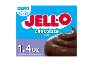 Jell-O Chocolate Flavor Zero Sugar Instant Reduced Calorie Pudding & Pie Filling&hellip;