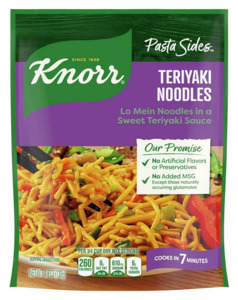 Pantry: Knorr Pasta Sides Teriyaki Noodles Lo Mein Noodles Made with No Artificial Flavors, 4.6 Oz Pouch