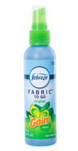 Bathroom: Febreze Fabric™ To Go Spray With Gain™ Scent 2.8oz