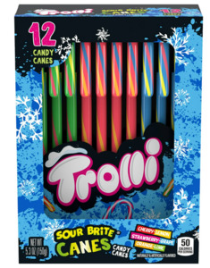 Trolli Sour Brite Candy Canes, Fruit Flavored, Sour Holiday Christmas Candy, 5.3&hellip;