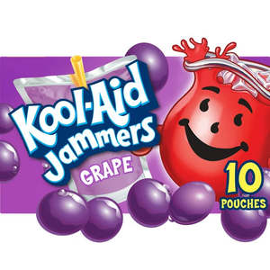 Drinks: Kool Aid Jammers Grape Kids Drink 0% Juice Box Pouches 10ct Box