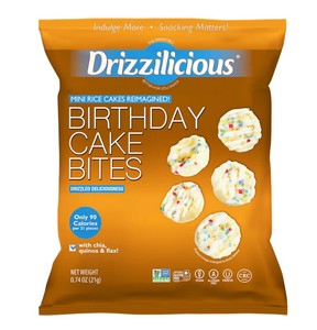 Snacks: Drizzilicious Birthday Cake Bites Mini Rice Cakes 0.74oz