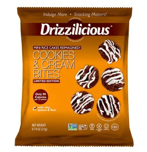 Snacks: Drizzilicious Cookies & Cream Mini Rice Cakes 0.74oz