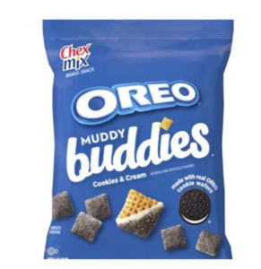 Snacks: Chex Mix Muddy Buddies Oreo Cookis & Cream 1.75oz