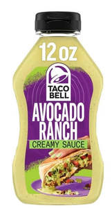Sauces Dressings: Taco Bell Creamy Avocado Ranch Sauce
