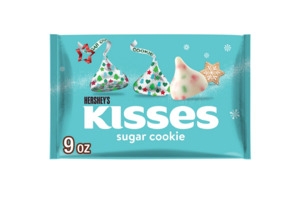 Hershey's Kisses Sugar Cookie Flavored Christmas Candy, Bag 9 oz
